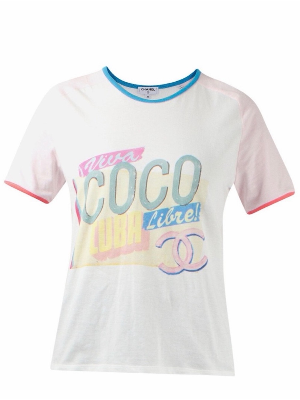 Chanel Paris-Cuba Pink And White Graphic Tee Women's
Size L 😍